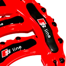 4x Bremssattelabdeckungen Rot